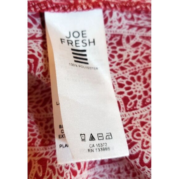 Joe Fresh Slip Sundress / Cami Sheath Light Mini WOM MED Red White Bow Back Cute - Picture 7 of 11